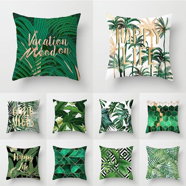 

cushion/decorative pillow nordic style tropical plant leaf pillowcase