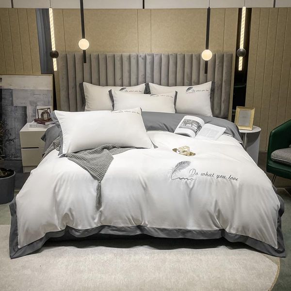 

bedding sets michiko skin-friendly material washed sanded four-piece set