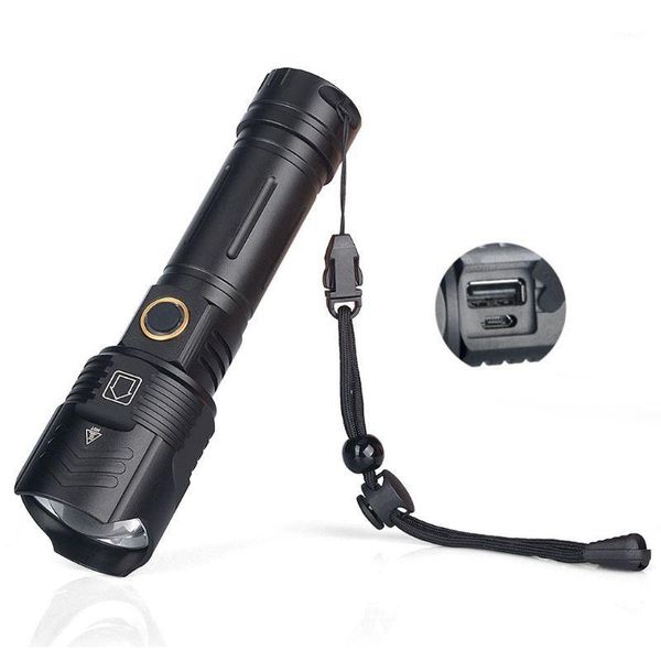 

flashlights torches waterproof metal 18650 26650 battery 5 mode tourch with usb output for cellphone 19qb1