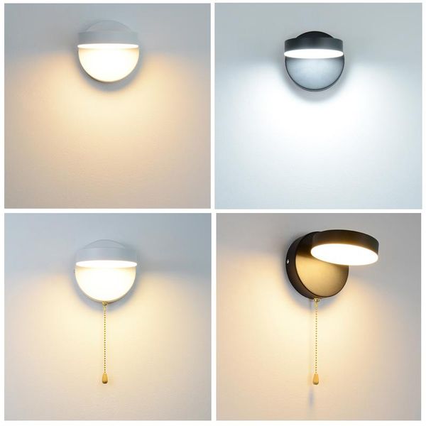 

wall lamp nordeic indoor led bedroom stairway bedside living room decoration modern 12w creative simple with switch night light