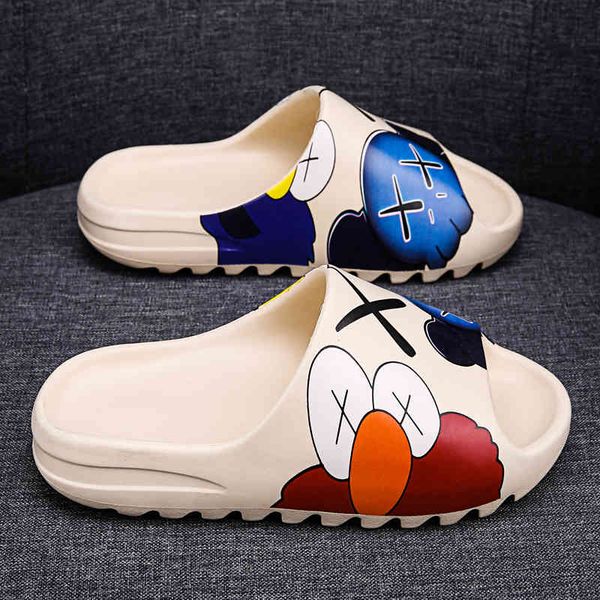 

for boys and girls home kids beach summer painted two-color beach slippers children' shoes, Black;grey