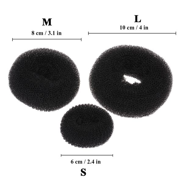 

3pcs new fashion women lady magic shaper donut bun maker hair ring accessories styling tool s/m/l