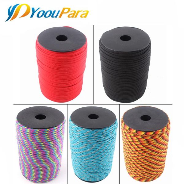 

outdoor gadgets 252 colors 100m/spool paracord 550 7 strand 4mm rope lanyard survival emergency parachute cord
