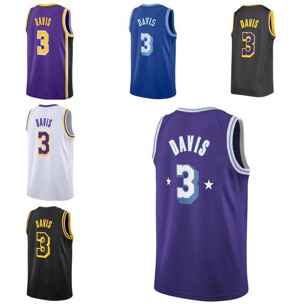 

basketball jerseys anthony 3 davis jersey 2021-22 city jersey men youth s-xxl, Black;red