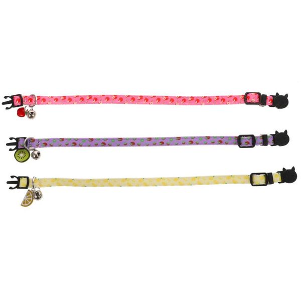 

cat collars & leads 3pcs printing pet adorable neck straps dog bell decors