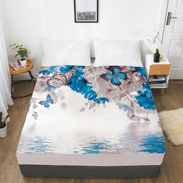 

sheets & sets 3d fitted sheet custom single queen king size mattress cover with elastic bed 200x200 bedding rose for wedding microfiber