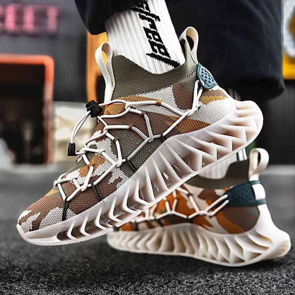 

trendy blade men sneakers breathable running shoes walk cushioning sports shoes outdoor hard-wearing jogging shoes