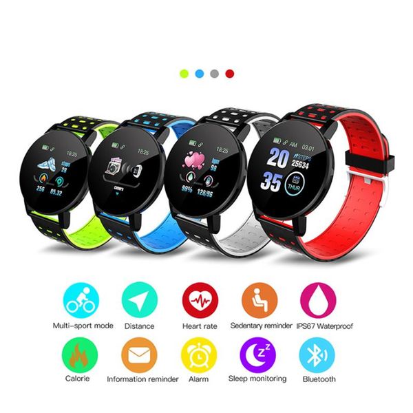 

119 plus smart bracelet wristband smartband with blood pressure heart rate waterproof color screen sport smartwatch fitness tracker