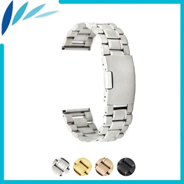 

watch bands stainless steel band 18mm for withings activite / metal strap wrist loop belt bracelet black rose gold silver, Black;brown