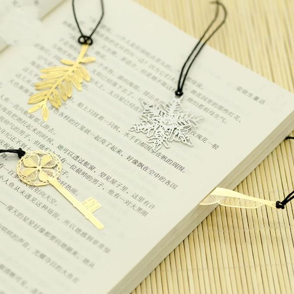 

bookmark metal hollow chinese type key snow leaf f shape gift wedding favor