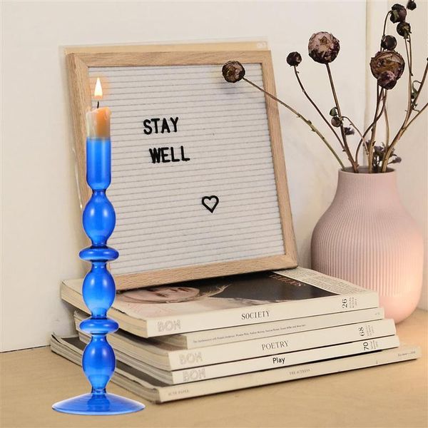 

candle holders 1pc retro holder glass home candlelight dinner candlestick