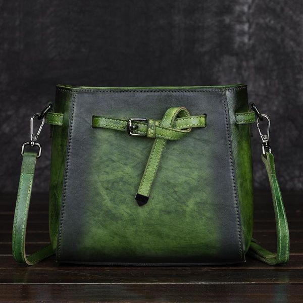 

evening bags genuine leather handmade retro women shoulder 2021 fashion solid color cowhide crossbody for