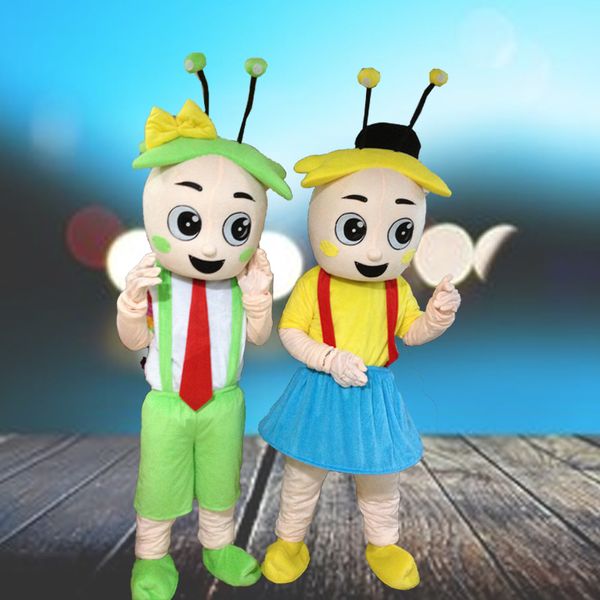 Mascote trajes bee hornet mascote traje wasp bee engraçado mascote desenhos animados vestuário tema mascotte carnaval trajefancy halloween vestido