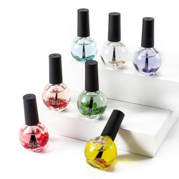 

nail gel nourishing oil dried flower softener cuticle treatment polish care art tool 15ml, Red;pink