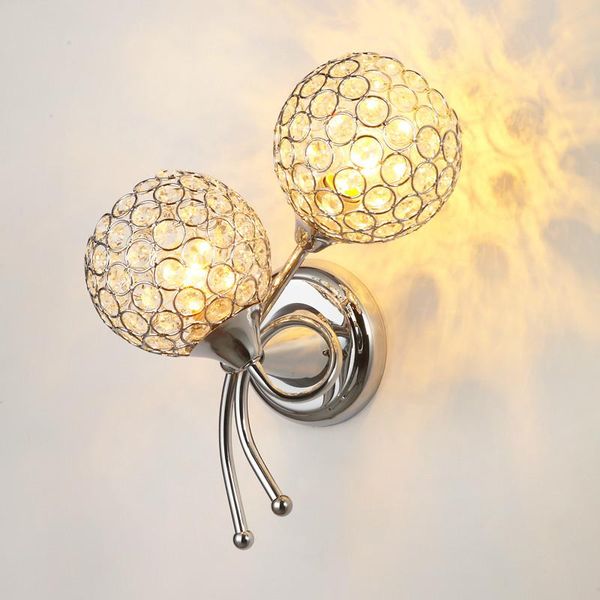 

wall lamp bedroom crystal applique murale luminaire led light lights for home lampada de para casa