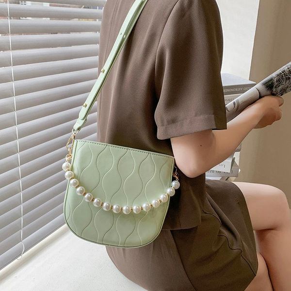 

evening bags crossbody bag shoulder female designer handbag purse bucket women fashion beaded 2021 all-match pu leather zipper