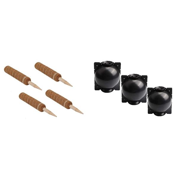 

other garden supplies 4pc 30cm plant climbing coconut shell column safe gardening vines & 3x root growing box
