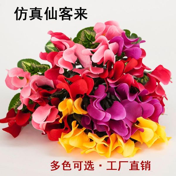 

model cyclamen plastic silk flower flower bed decorative park scene decoration bonsai imitation flowers christmas decoration art
