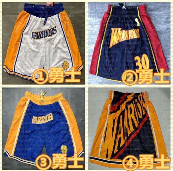 

mens stitched basketball pocket golden state warriors shorts just sports pants don houston rockets bulls shorts, Black
