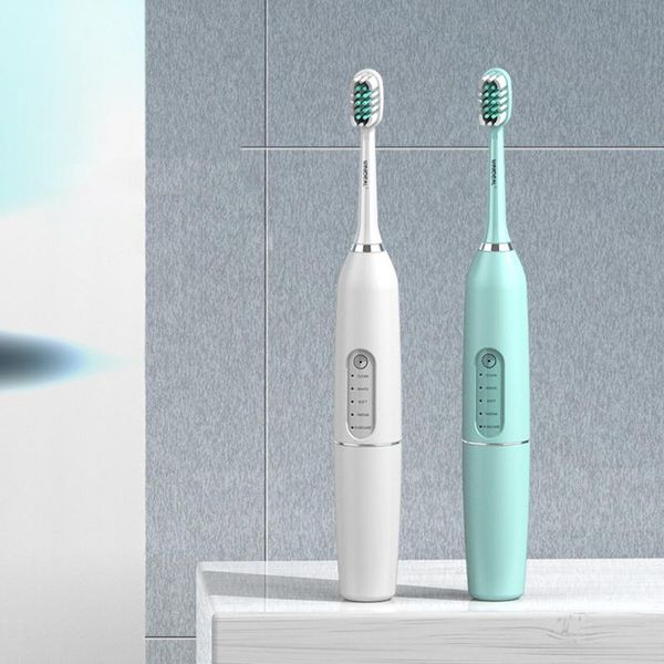 

smart electric toothbrush sonic usb rechargeable with tooth cleaner 5 modes brushes head touch control switch
