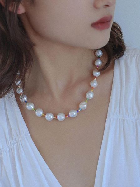 

chokers timeless wonder gorgeous natural baroque pearl toggle chain necklace women designer jewelry party egirl emo rare gift boho 2534, Golden;silver