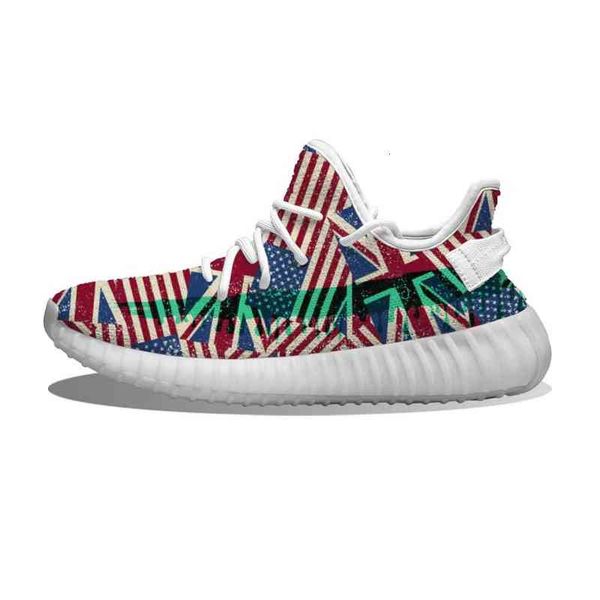 

diydiyvintage america flag with uk running shoes mesh printed mens womens trainers outdoor sports sneakers, Black;white