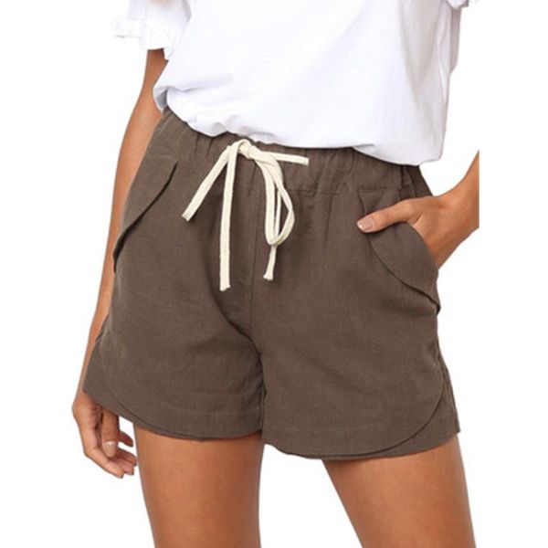 

women's shorts summer fashion version of high-waist wide-band loose wide-leg lace up casual home plus size ladies, White;black