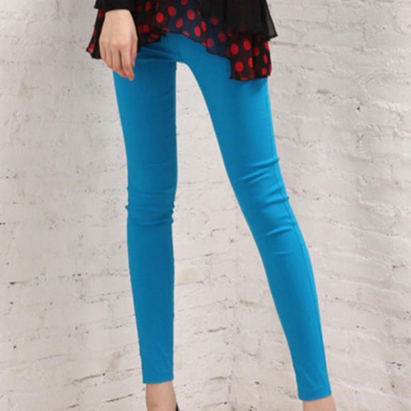 

women's leggings autumn casual ladies solid color mid waist breathable slim fit women winter warm fashion street woman clothes, Black