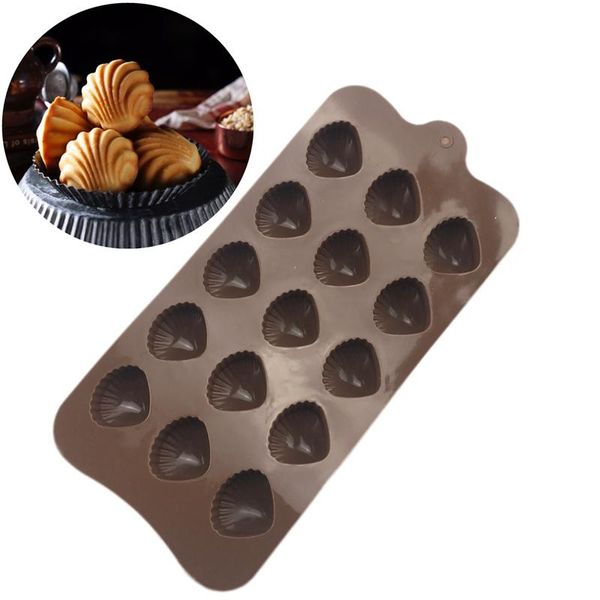 

baking moulds Â 15 cavity sea shell shape silicone molds for cakes biscuit tools scallop pastry mould Â ice pudding jelly mold