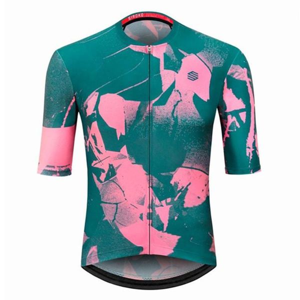 

siroko202 new mountain bike cycling suit quick-drying breathable short-sleeved cycling team uniform outdoor tights, Black;blue