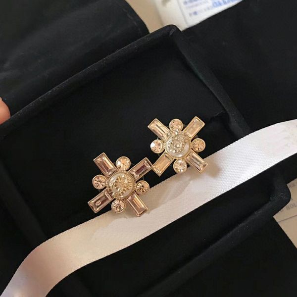 

stylish new cross ear stud 925 silver needle delicate pearl snow cube zirconia earrings halloween ornaments, Golden;silver