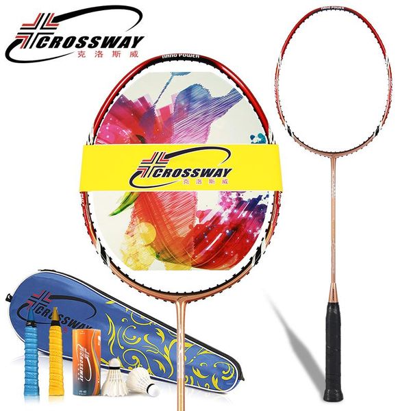 

genuine article crossway pure carbon amateur intermediate & senior badminton racket high pounds carbon fibre single racket