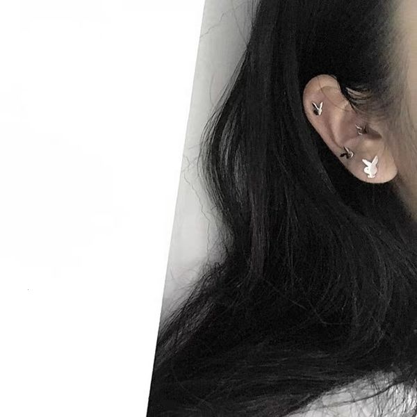 

titanium earth cool girl very simple spoof smooth face mini earrings female