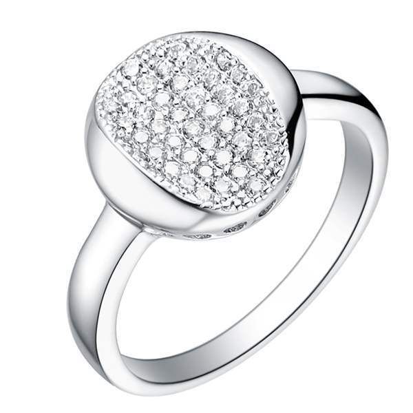 

round ring plated 18k white gold full diamond rings made to order 925 silver plated jewelry, Golden;silver