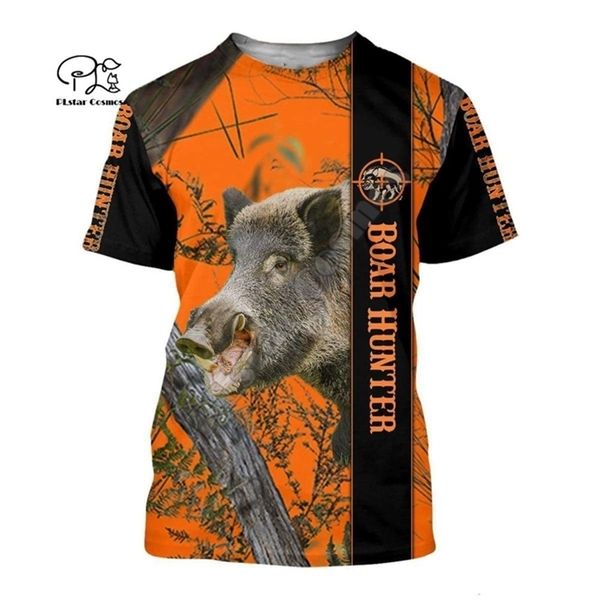 

men women summer 3d tshirts boar hunting print tees harajuku i hate people hunter t shirt casual viking short sleeve 1111 210706, White;black