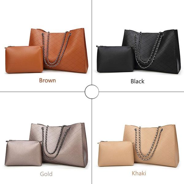 

cross body women leather bags for 2021 luxury handbags designer big tote hand bag chain handbag set