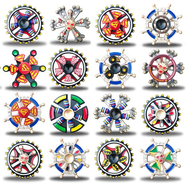 

fidget spinner toys fingertips sensory double-layer rainbow metal gyro finger spinning handspinner with box anti stress educational kid gift