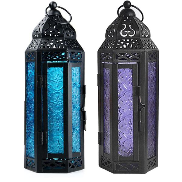 

pendant lamps exotic delight moroccan glass metal lantern garden candle holder table/hanging for parties and weddings