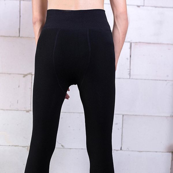 

cotton long stretch casual women pant classic warm thick velvet trousers outdoors for spring autumn, Black