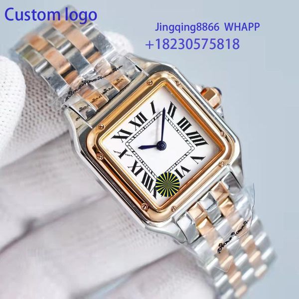 

wristwatches ladies quartz watch 1:1, swiss made movement, size 22*30mm 27*37mm stainless steel strap with sapphire glass mirror, Slivery;brown