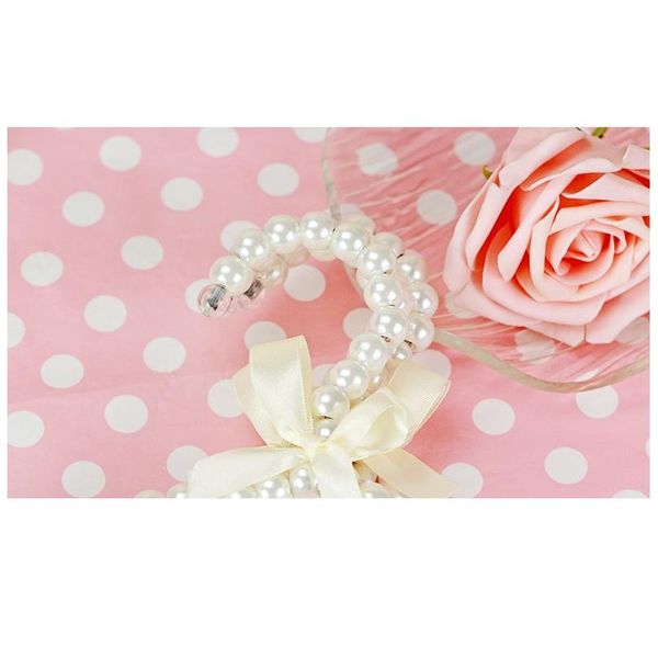 

5/10pcs 20cm plastic pearl beaded bow clothes dress coat hangers weding for kid children 5/10 jllivx