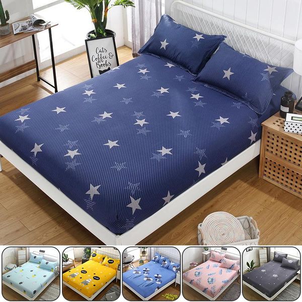 

sheets & sets 1 pcs cute animal printed fitted bed sheet polyester soft mattress cover with elastic band