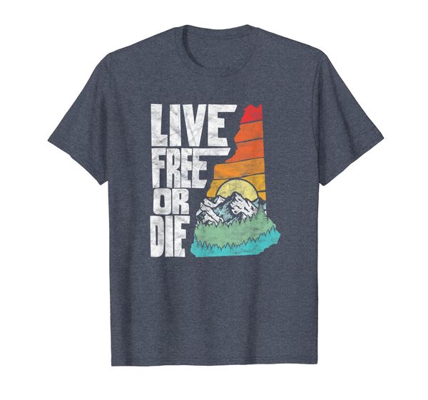 

Live Free or Die Retro New Hampshire Nature Graphic T-Shirt, Mainly pictures
