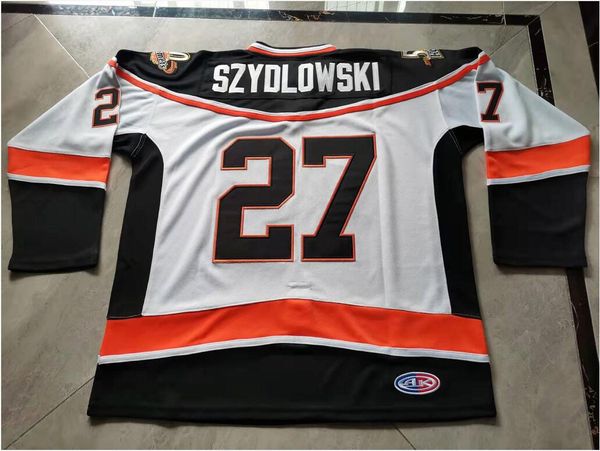 Benutzerdefiniertes Hockey-Trikot für Herren, Jugendliche, Damen, Vintage-Stil, Fort Wayne 27, Shawn Szydlowski High School, Größe S-6XL oder Trikot mit beliebigem Namen und Nummer