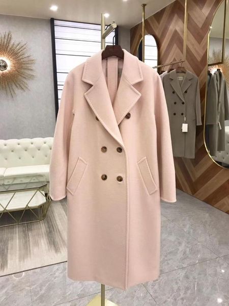 

women's wool & blends women fashion show teddybear m coat winter long overcoat outwear loose cardigans full sleeve manteau femme hiver, Black