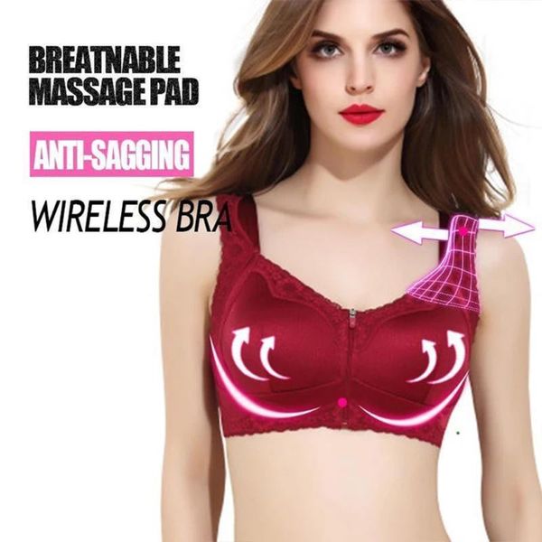 

40# zipper sports bras plus size 2xl wirepadded push up women girls breathable fitness run gym yoga vest sports bras