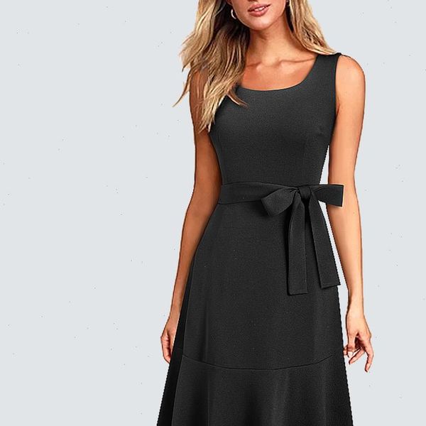 

new summer bow grid casual party a line dress retro women swing dress ha192 drop shipping good quality, Black;gray