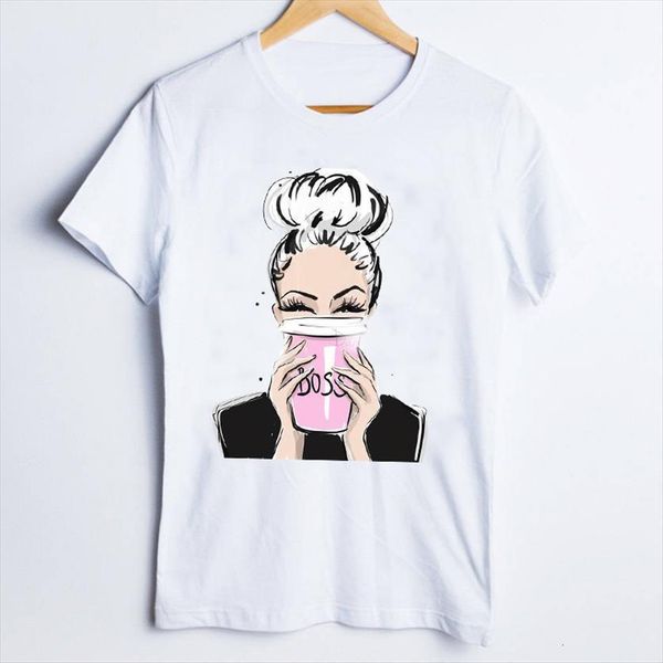 

tees print graphic fashion cute womens t shirt cartoon 90s clothes clothing female, White