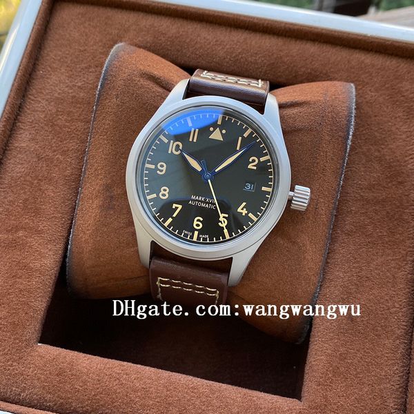 

2021 big pilot classic mark xvii men watches spitfire leather joker international wristwatches pilots gun mens watch d1056