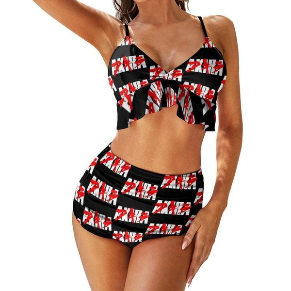 

one-piece suits akira bikini swimsuit high cut retro swimwear pool two piece female bathing suit